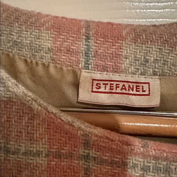 Stefanel Pink and Gray Plaid Mini Dress - Picture 6 of 8